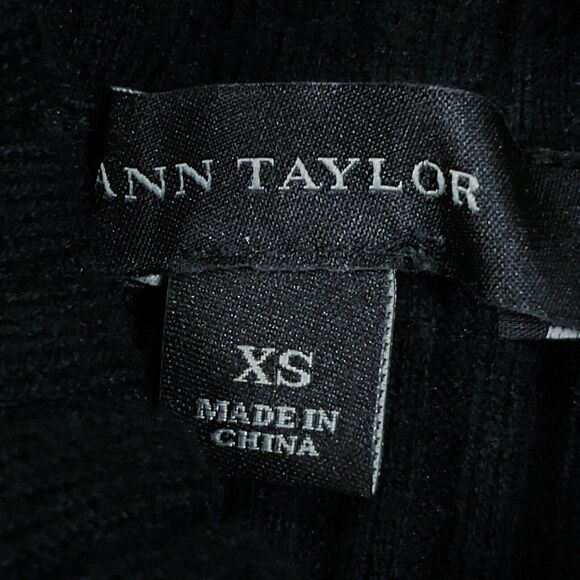 Ann Taylor Womens Dress sz XS Black Ribbed Bodycon Soft Knit Turtleneck Stretch - Picture 4 of 8